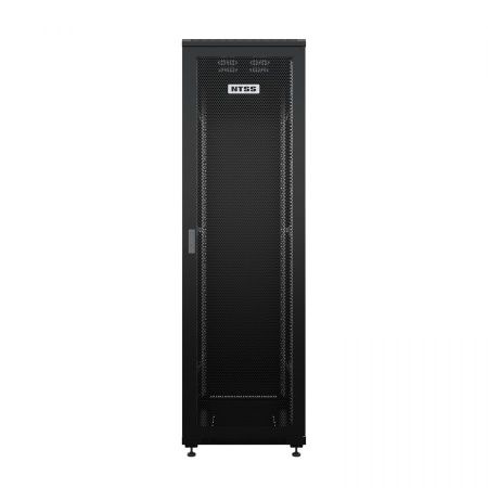 Шкаф напольный универсальный серверный NTSS R 32U 600х1000мм, 4 профиля 19, двери перфорированная и сплошная металл, боковые стенки съемные, регулируе