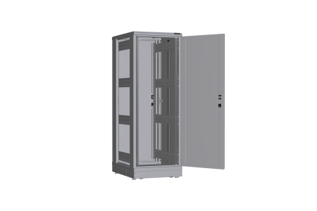 Напольный шкаф NIKOMAX серии TFR-R2 19", 33U, металлические двери, металлические стенки, Ш600хВ1702хГ800мм, в разобранном виде, серый