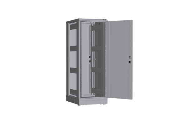 Напольный шкаф NIKOMAX серии TFR-R2 19", 33U, металлические двери, металлические стенки, Ш600хВ1702хГ800мм, в разобранном виде, серый