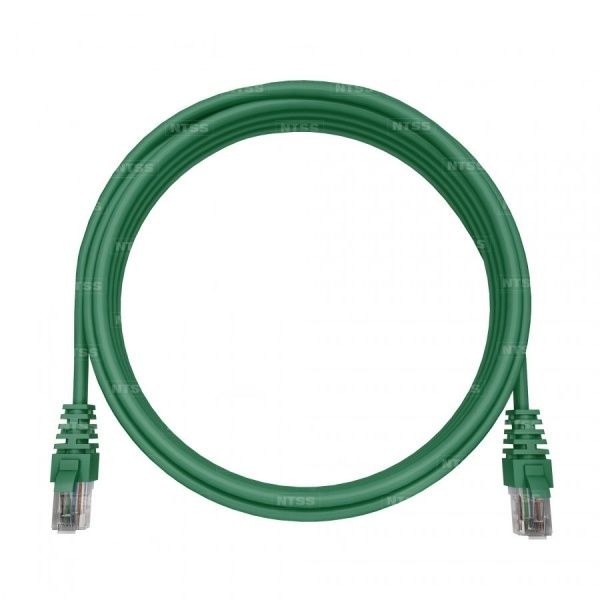 Патч-корд NTSS 2хRJ45/8P8C, T568B UTP 5e кат. литой 10 метров, LSZH, зеленый