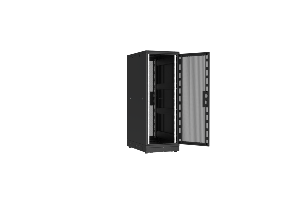 Напольный шкаф NIKOMAX серии TFR-R2 19", 33U, перфорированные двери, металлические стенки, Ш600хВ1702хГ1000мм, в разобранном виде, черный