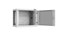 Настенный разборный шкаф NIKOMAX 19", 9U, стеклянная дверь, Ш600хВ503хГ450мм, 2 пары монтажных направляющих, серый