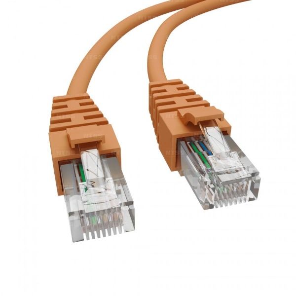 Патч-корд NTSS 2хRJ45/8P8C, T568B UTP 5e кат. литой 0.15 метра, LSZH, оранжевый