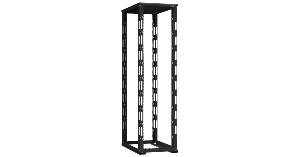 Монтажная стойка NIKOMAX двухрамная с разборной рамой 19", 47U, Ш600xВ2217xГ1000мм, с крышей, в разобранном виде, черный