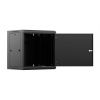 Шкаф настенный телекоммуникационный NTSS W 12U 600х600х635мм, 2 профиля 19, дверь сплошная металл, боковые стенки съемные, разобранный, черный RAL 900