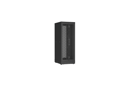 Напольный шкаф NIKOMAX серии TFR-R2 19", 33U, двустворчатые перфорированные двери, металлические стенки, Ш600хВ1702хГ800мм, в разобранном виде, черный