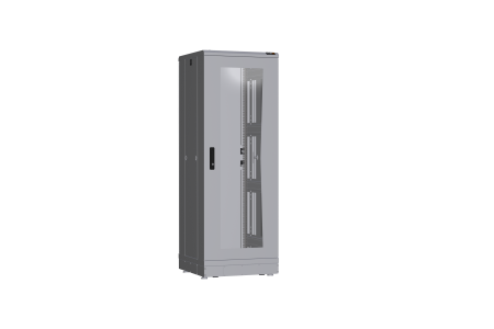 Напольный шкаф NIKOMAX серии TFR-R2 19", 33U, дверь со стеклом и металлическая, металлические стенки, Ш600хВ1702хГ600мм, в разобранном виде, серый