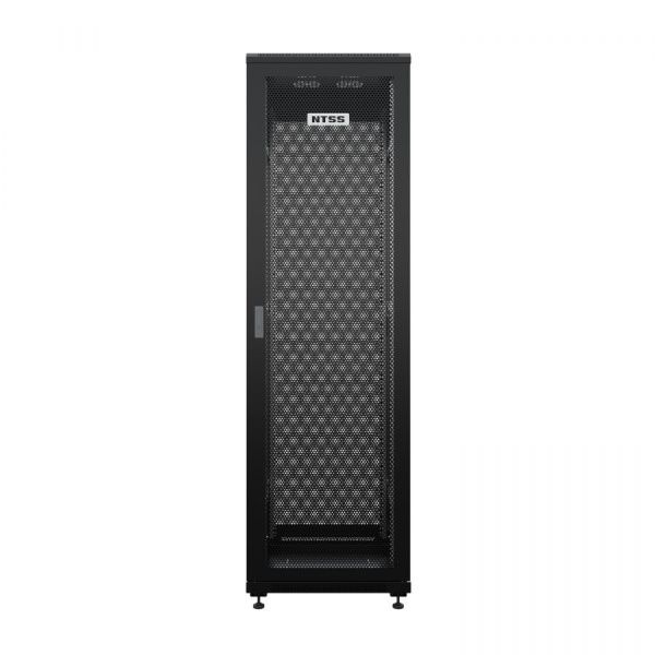 Шкаф напольный универсальный серверный NTSS R 42U 800х800мм, 4 профиля 19, двери перфорированная и перфорированная двухстворчатая, боковые стенки съем