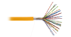 Кабель NETLAN U/UTP 25 пар, Кат.5 (Класс D), 100МГц, одножильный, BC (чистая медь), полимерный материал, LSZH, оранжевый, 305м - гарантия 1 год