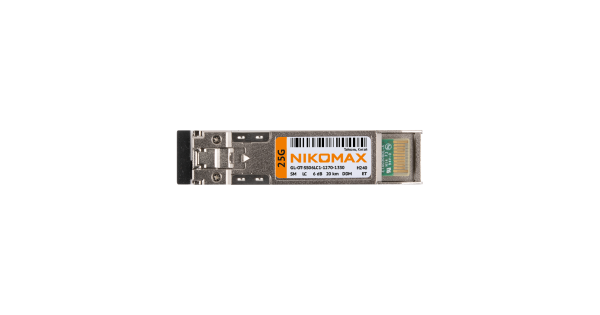 Модуль NIKOMAX SFP28, 25 Гбит/с, WDM, 1 ОВ, SM, 1xLC, Tx:1270/Rx:1330 нм, DDM, 6.3 дБ (до 20 км), -40 +85 °С