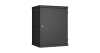 Настенный разборный шкаф NIKOMAX 19", 15U, металлическая дверь, Ш600хВ770хГ450мм, 2 пары монтажных направляющих, черный