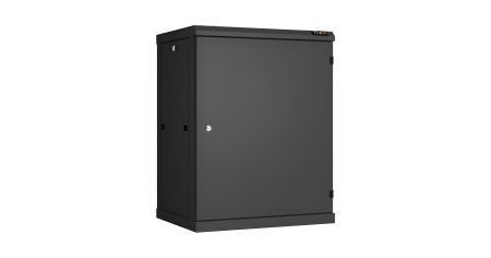 Настенный разборный шкаф NIKOMAX 19", 15U, металлическая дверь, Ш600хВ770хГ450мм, 2 пары монтажных направляющих, черный