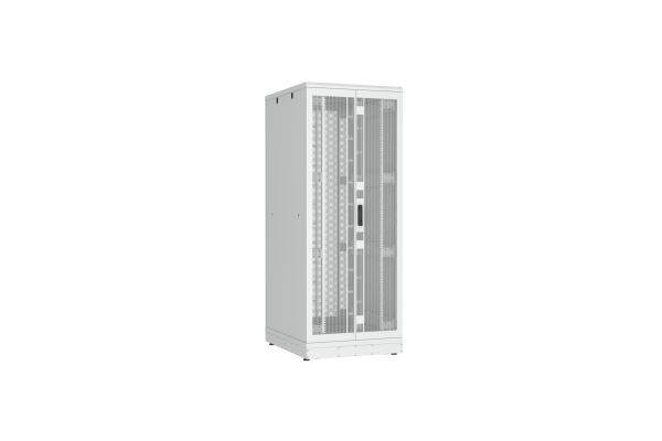 Напольный шкаф NIKOMAX серии TFR-R2 19", 42U, двустворчатые перфорированные двери, металлические стенки, Ш800хВ2010хГ1000мм, в разобранном виде, серый