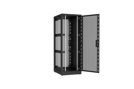 Напольный шкаф NIKOMAX серии TFR-R2 19", 47U, перфорированные двери, металлические стенки, Ш800хВ2232хГ1000мм, в разобранном виде, черный