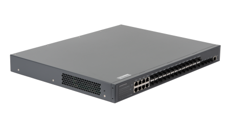 Управляемый коммутатор L3 NIKOMAX, Stack, 24 порта 100/1000BaseX SFP, 8 портов 10/100/1000BaseT, 6 портов 1/10GE SFP+, Резервный БП (опция)