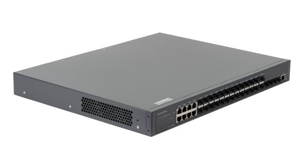 Управляемый коммутатор L3 NIKOMAX, Stack, 24 порта 100/1000BaseX SFP, 8 портов 10/100/1000BaseT, 6 портов 1/10GE SFP+, Резервный БП (опция)