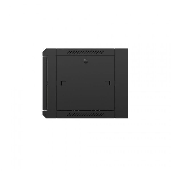 Шкаф настенный телекоммуникационный NTSS W 6U 600х450х370мм, 2 профиля 19, дверь стеклянная, боковые стенки съемные, задняя стенка, разобранный, черны