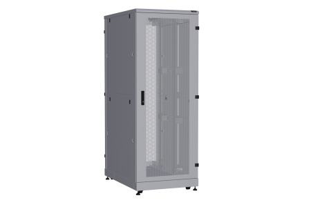 Напольный шкаф NIKOMAX серии TFA-R 19", 42U, двери перфорированные, одностворчатая и двустворчатая, металлические двухуровневые стенки, Ш800хВ2114хГ1200мм, в разобранном виде, серый