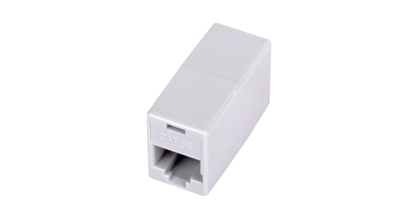 Кабельный соединитель NETLAN RJ45-RJ45 (8P8C), Кат.5e (Класс D), 100МГц, неэкранированный, белый, уп-ка 10шт.