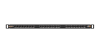 Коммутационная панель NIKOMAX 19", 0,5U, 24 порта, Кат.6 (Класс E), 250МГц, RJ45/8P8C, 110/KRONE, T568A/B, неэкранированная, с органайзером, черная - гарантия: 5 лет расширенная / 25 лет системная