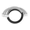 Кабельная сборка NTSS PREMIUM 12pc, UTP CAT6, оконцована разъемами KEYSTONE RJ45 UTP CAT6, заделка в чулке, вывод 0.6м, длина 15м, LSZH, серый