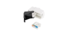 Модуль-вставка NIKOMAX типа Keystone, Кат.6 (Класс E), 250МГц, RJ45/8P8C, самозажимной, T568A/B, неэкранированный, белый - гарантия: 5 лет расширенная / 25 лет системная