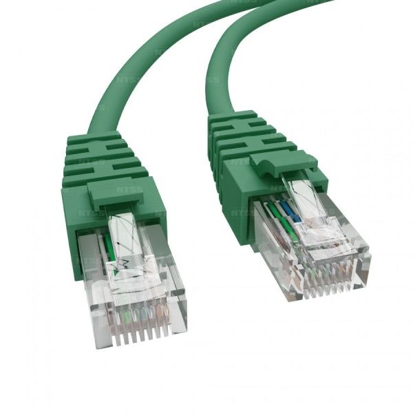 Патч-корд NTSS 2хRJ45/8P8C, T568B UTP 6 кат. литой 1 метр, LSZH, зеленый