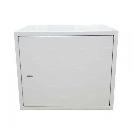 Шкаф настенный антивандальный распашной NTSS WAR 8U 550×400мм, 2 профиля 19, сварной, серый RAL 7035