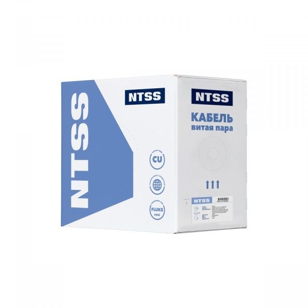 Кабель витая пара NTSS U/UTP 5e 4 пары одножильный 24AWG медь 305м внутренний нг(А)-HF (LSZH) оранжевый