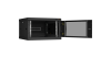 Настенный разборный шкаф NIKOMAX 19", 6U, стеклянная дверь, Ш600хВ370хГ600мм, 2 пары монтажных направляющих, черный