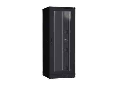Напольный шкаф NIKOMAX серии TFR-R2 19", 42U, дверь со стеклом и металлическая, металлические стенки, Ш800хВ2010хГ800мм, в разобранном виде, черный