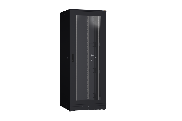 Напольный шкаф NIKOMAX серии TFR-R2 19", 42U, дверь со стеклом и металлическая, металлические стенки, Ш800хВ2010хГ800мм, в разобранном виде, черный