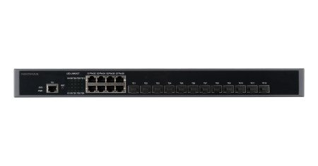 Управляемый коммутатор L3 NIKOMAX, Stack, 12 портов 1/10G BaseX SFP+, 8 портов 1000BaseT, 1 Консольный, Резервный БП (опция)