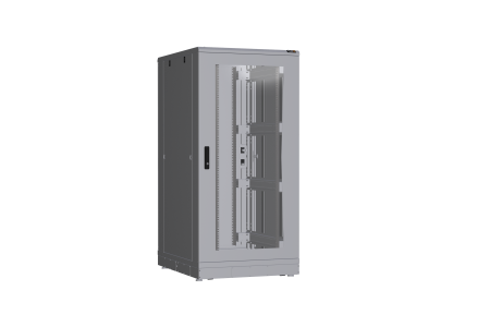 Напольный шкаф NIKOMAX серии TFR-R2 19", 33U, дверь со стеклом и металлическая , металлические стенки, Ш800хВ1702хГ1000мм, в разобранном виде, серый