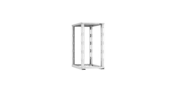Монтажная стойка NIKOMAX двухрамная с разборной рамой 19", 24U, Ш600xВ1195xГ1000мм, с крышей, в разобранном виде, серый