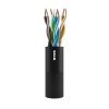 Кабель витая пара NTSS U/UTP 5e 4 пары одножильный 24AWG медь 305м внешний, внутренний нг(А)-HF (LSZH) UV черный
