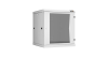 Настенный разборный шкаф NIKOMAX 19", 12U, стеклянная дверь, Ш600хВ636хГ600мм, 2 пары монтажных направляющих, серый