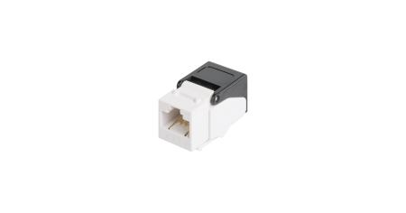 Модуль-вставка NIKOMAX типа Keystone, Кат.6 (Класс E), 250МГц, RJ45/8P8C, самозажимной, T568A/B, неэкранированный, белый - гарантия: 5 лет расширенная / 25 лет системная