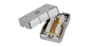 Кабельный соединитель NETLAN IDC-IDC, Кат.6 (Класс E), 250МГц, 110/KRONE, T568A/B, экранированный, металлик, уп-ка 10шт.