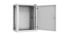 Настенный разборный шкаф NIKOMAX 19", 15U, металлическая дверь, Ш600хВ770хГ450мм, 2 пары монтажных направляющих, серый