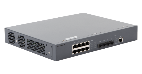 Управляемый коммутатор L3 PoE NIKOMAX, Stack, 8*1/2.5 Гбит/с PoE (8 портов 802.3BT), 4*1/10Гбит/с SFP+, PoE 370Вт