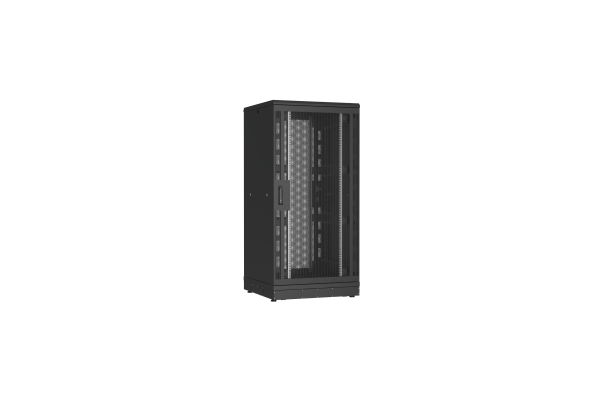 Напольный шкаф NIKOMAX серии TFR-R2 19", 33U, перфорированные двери, металлические стенки, Ш800хВ1702хГ800мм, в разобранном виде, черный 
