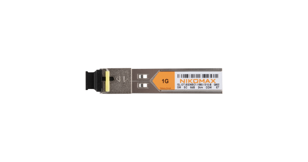 Модуль NIKOMAX SFP, 1.25 Гбит/с, WDM, 1 ОВ, SM, 1xSC, Tx:1550/Rx:1310 нм, DDM, 6 дБ (до 3 км)