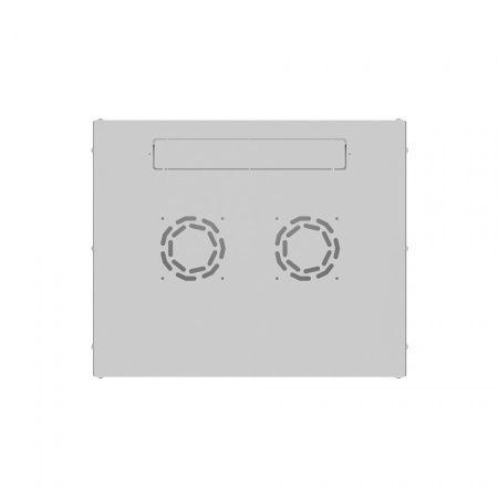 Шкаф настенный телекоммуникационный NTSS LIME 9U 550х600х500мм, 2 профиля 19, дверь стеклянная, боковые стенки несъемные, разобранный, серый RAL 7035