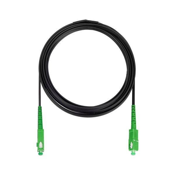 Дроп-кабель KOSCAB spc SC/APC-SC/APC G.657A1 70м LSZH S/S 2 стеклопрутка, с ВСЭ из стеклопрутка, черный