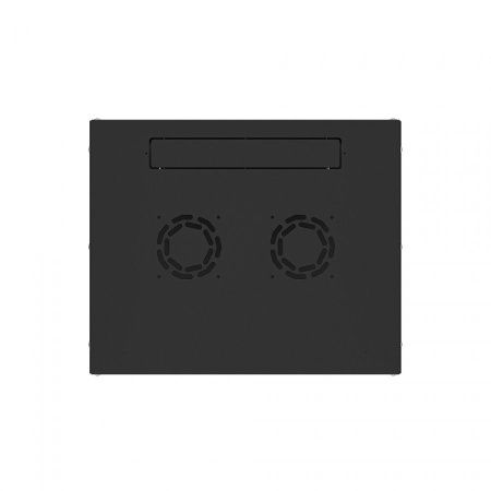 Шкаф настенный телекоммуникационный NTSS LIME 18U 550х450х900мм, 2 профиля 19, дверь стеклянная, боковые стенки несъемные, разобранный, черный RAL 900