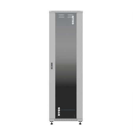 Шкаф напольный универсальный серверный NTSS R 18U 600х800мм, 4 профиля 19, двери стекло и сплошная металл, боковые стенки съемные, регулируемые опоры,