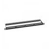 Патч-панель NTSS PREMIUM 0.5U 24 порта RJ45 UTP cat.5е, Dual IDC с задним кабельным органайзером