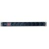 Блок розеток NTSS, 19", 1U, пластик, 1ф10A, 2.3кВт, (8) Schuko CEE 7/7, выкл. с подсв.и крыш., вх. 60320 С14