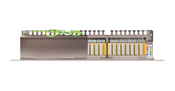 Коммутационная панель NIKOMAX 19", 1U, 24 порта, Кат.6 (Класс E), 250МГц, RJ45/8P8C, 110/KRONE, T568A/B, полный экран, с органайзером, металлик - гарантия: 5 лет расширенная / 25 лет системная